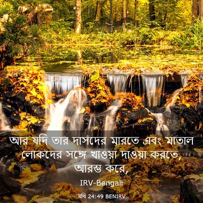 Picture 03 - মথি 24:49 BENIRV - আর যদি তার দাসদের - Bible Verse Picture