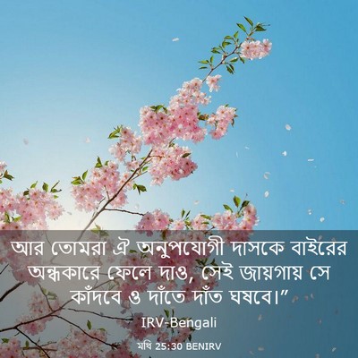 Picture 03 - মথি 25:30 BENIRV - আর তোমরা ঐ - Bible Verse Picture