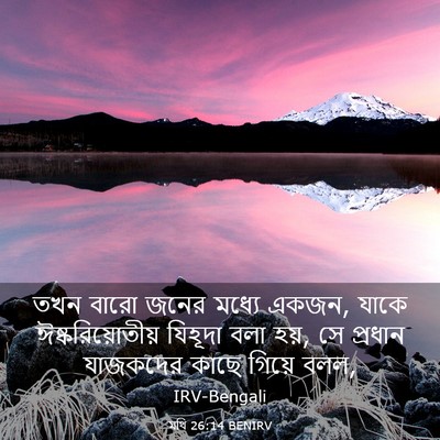 Picture 03 - মথি 26:14 BENIRV - তখন বারো জনের - Bible Verse Picture