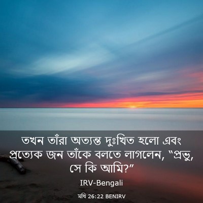 Picture 03 - মথি 26:22 BENIRV - তখন তাঁরা অত্যন্ত - Bible Verse Picture