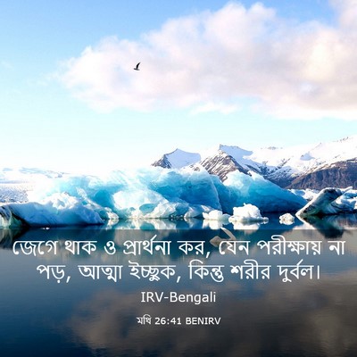 Picture 03 - মথি 26:41 BENIRV - জেগে থাক ও - Bible Verse Picture