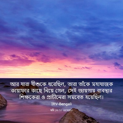 Picture 03 - মথি 26:57 BENIRV - আর যারা যীশুকে - Bible Verse Picture