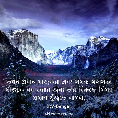 Picture 03 - মথি 26:59 BENIRV - তখন প্রধান যাজকরা - Bible Verse Picture