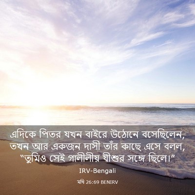 Picture 03 - মথি 26:69 BENIRV - এদিকে পিতর যখন - Bible Verse Picture