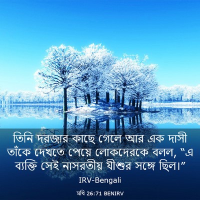 Picture 03 - মথি 26:71 BENIRV - তিনি দরজার কাছে - Bible Verse Picture