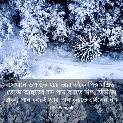 Picture 03 - মথি 27:34 BENIRV - সেখানে উপস্থিত - Bible Verse Picture