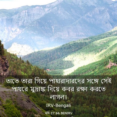 Picture 03 - মথি 27:66 BENIRV - তাতে তারা গিয়ে - Bible Verse Picture