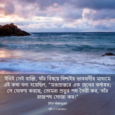 Picture 03 - মথি 3:3 BENIRV - ইনিই সেই ব্যক্তি, - Bible Verse Picture