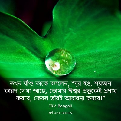Picture 03 - মথি 4:10 BENIRV - তখন যীশু তাকে - Bible Verse Picture