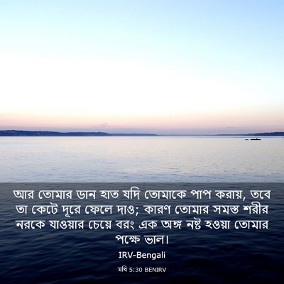Picture 03 - মথি 5:30 BENIRV - আর তোমার ডান হাত - Bible Verse Picture