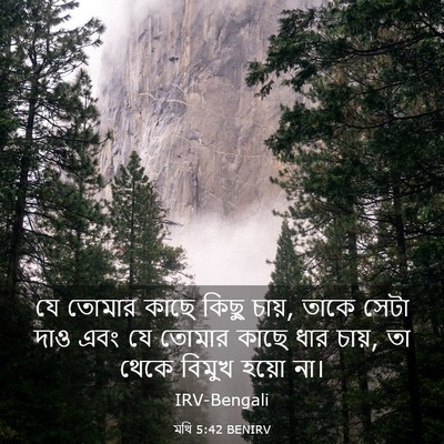 Picture 03 - মথি 5:42 BENIRV - যে তোমার কাছে কিছু - Bible Verse Picture