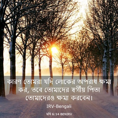 Picture 03 - মথি 6:14 BENIRV - কারণ তোমরা যদি - Bible Verse Picture