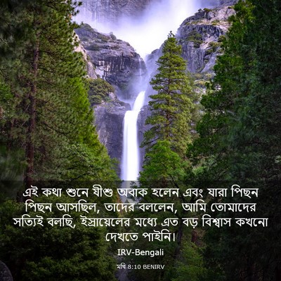 Picture 03 - মথি 8:10 BENIRV - এই কথা শুনে যীশু - Bible Verse Picture