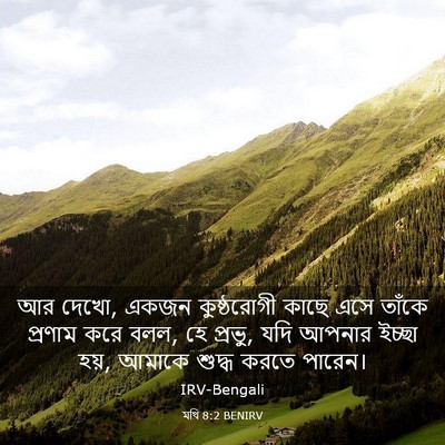 Picture 03 - মথি 8:2 BENIRV - আর দেখো, একজন - Bible Verse Picture