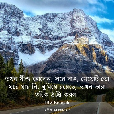 Picture 03 - মথি 9:24 BENIRV - তখন যীশু বললেন, সরে - Bible Verse Picture