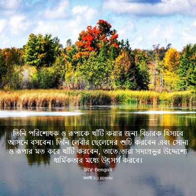 Picture 03 - মলাখী 3:3 BENIRV - তিনি পরিশোধক ও - Bible Verse Picture