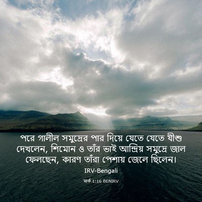 Picture 03 - মার্ক 1:16 BENIRV - পরে গালীল - Bible Verse Picture