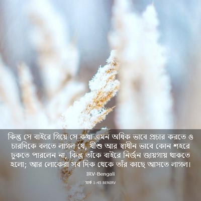 Picture 03 - মার্ক 1:45 BENIRV - কিন্তু সে বাইরে - Bible Verse Picture