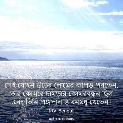 Picture 03 - মার্ক 1:6 BENIRV - সেই যোহন উটের - Bible Verse Picture
