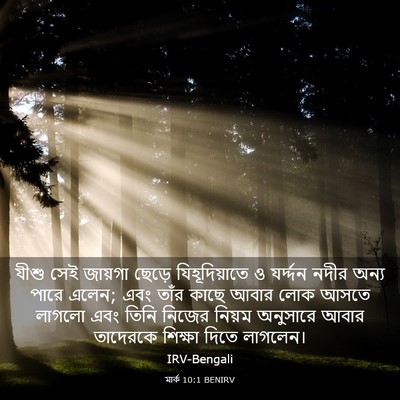 Picture 03 - মার্ক 10:1 BENIRV - যীশু সেই জায়গা - Bible Verse Picture