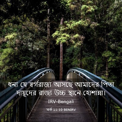 Picture 03 - মার্ক 11:10 BENIRV - ধন্য যে - Bible Verse Picture
