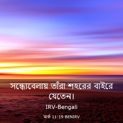 Picture 03 - মার্ক 11:19 BENIRV - সন্ধ্যেবেলায় - Bible Verse Picture