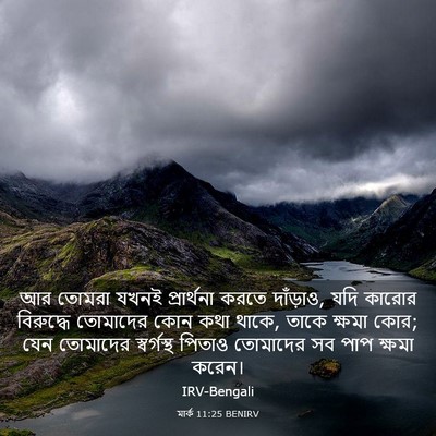 Picture 03 - মার্ক 11:25 BENIRV - আর তোমরা যখনই - Bible Verse Picture