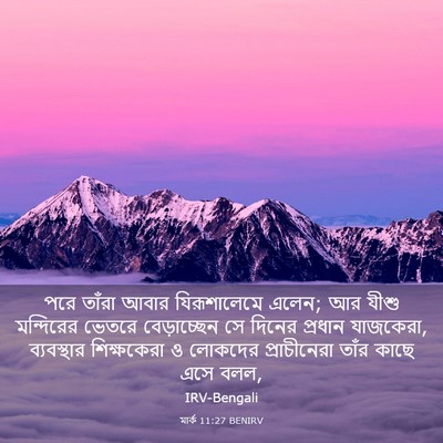 Picture 03 - মার্ক 11:27 BENIRV - পরে তাঁরা আবার - Bible Verse Picture