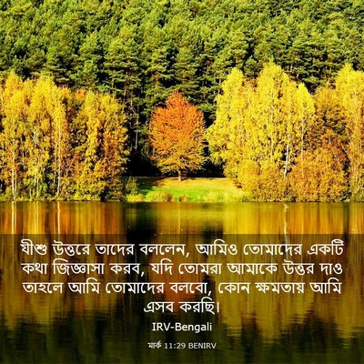 Picture 03 - মার্ক 11:29 BENIRV - যীশু উত্তরে তাদের - Bible Verse Picture