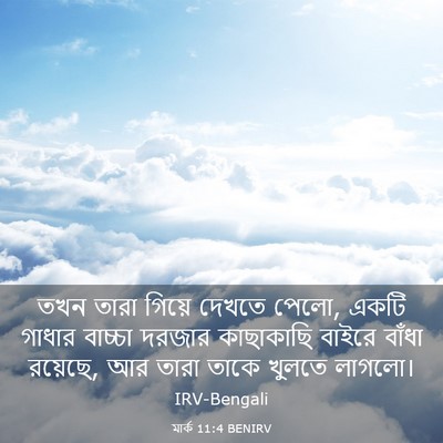 Picture 03 - মার্ক 11:4 BENIRV - তখন তারা গিয়ে - Bible Verse Picture