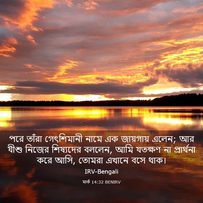 Picture 03 - মার্ক 14:32 BENIRV - পরে তাঁরা - Bible Verse Picture