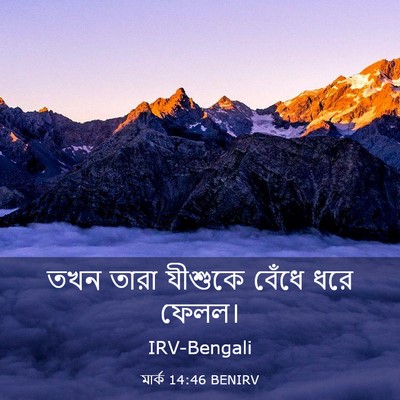 Picture 03 - মার্ক 14:46 BENIRV - তখন তারা যীশুকে - Bible Verse Picture