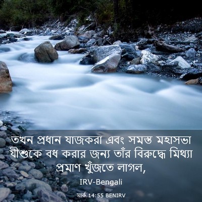 Picture 03 - মার্ক 14:55 BENIRV - তখন প্রধান যাজকরা - Bible Verse Picture