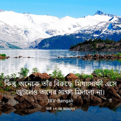 Picture 03 - মার্ক 14:56 BENIRV - কিন্তু অনেকে তাঁর - Bible Verse Picture