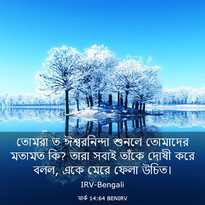 Picture 03 - মার্ক 14:64 BENIRV - তোমরা ত - Bible Verse Picture