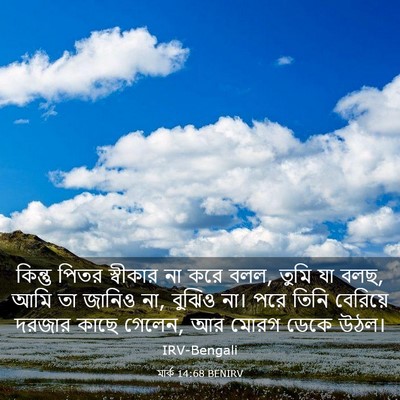 Picture 03 - মার্ক 14:68 BENIRV - কিন্তু পিতর - Bible Verse Picture