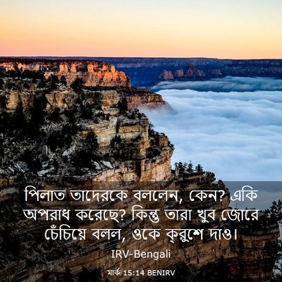 Picture 03 - মার্ক 15:14 BENIRV - পিলাত তাদেরকে - Bible Verse Picture