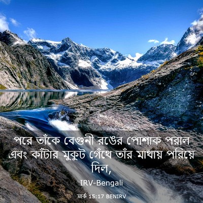 Picture 03 - মার্ক 15:17 BENIRV - পরে তাঁকে বেগুনী - Bible Verse Picture