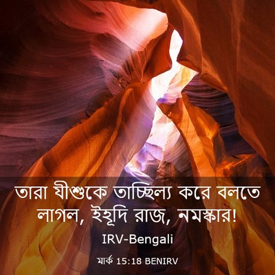 Picture 03 - মার্ক 15:18 BENIRV - তারা যীশুকে - Bible Verse Picture