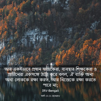 Picture 03 - মার্ক 15:31 BENIRV - আর একইভাবে প্রধান - Bible Verse Picture