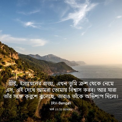 Picture 03 - মার্ক 15:32 BENIRV - খ্রীষ্ট, - Bible Verse Picture