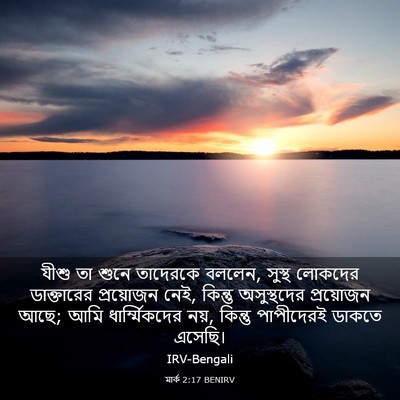 Picture 03 - মার্ক 2:17 BENIRV - যীশু তা শুনে - Bible Verse Picture