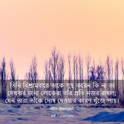 Picture 03 - মার্ক 3:2 BENIRV - তিনি বিশ্রামবারে - Bible Verse Picture