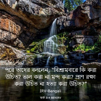 Picture 03 - মার্ক 3:4 BENIRV - পরে তাদের বললেন, - Bible Verse Picture