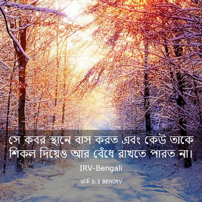 Picture 03 - মার্ক 5:3 BENIRV - সে কবর স্থানে বাস - Bible Verse Picture
