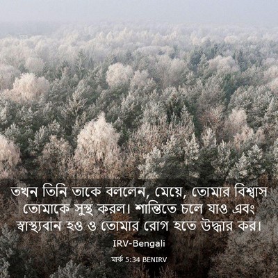 Picture 03 - মার্ক 5:34 BENIRV - তখন তিনি তাকে - Bible Verse Picture