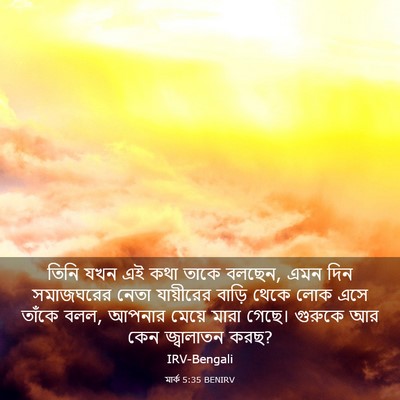 Picture 03 - মার্ক 5:35 BENIRV - তিনি যখন এই কথা - Bible Verse Picture