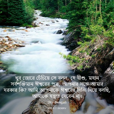 Picture 03 - মার্ক 5:7 BENIRV - খুব জোরে চেঁচিয়ে - Bible Verse Picture