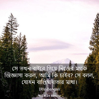 Picture 03 - মার্ক 6:24 BENIRV - সে তখন বাইরে গিয়ে - Bible Verse Picture