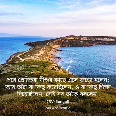 Picture 03 - মার্ক 6:30 BENIRV - পরে প্রেরিতরা - Bible Verse Picture